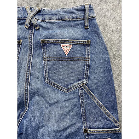 Guess Originals Jeans Womens 25 Blue Carpenter Pant GO Deep Blue Wash Denim - Picture 13 of 16